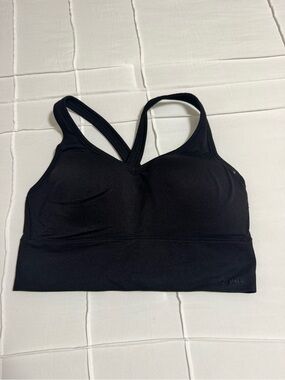 Victoria's Secret High Support Black V-Neck Seamless Sports Bralette